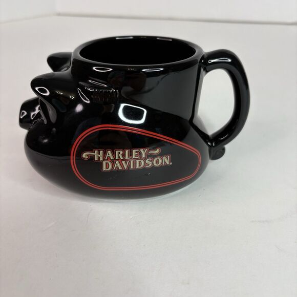 Harley Davidson Hog Mug, Rare, Black, Logo, Motorcycle, Ceramic, Vintage Cup - Picture 6 of 9